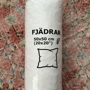 White Down Cushion Insert 20” by 20”